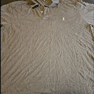 Polo by Ralph Lauren Men's Dark Gray Polo Shirt with Small Embroidered Logo